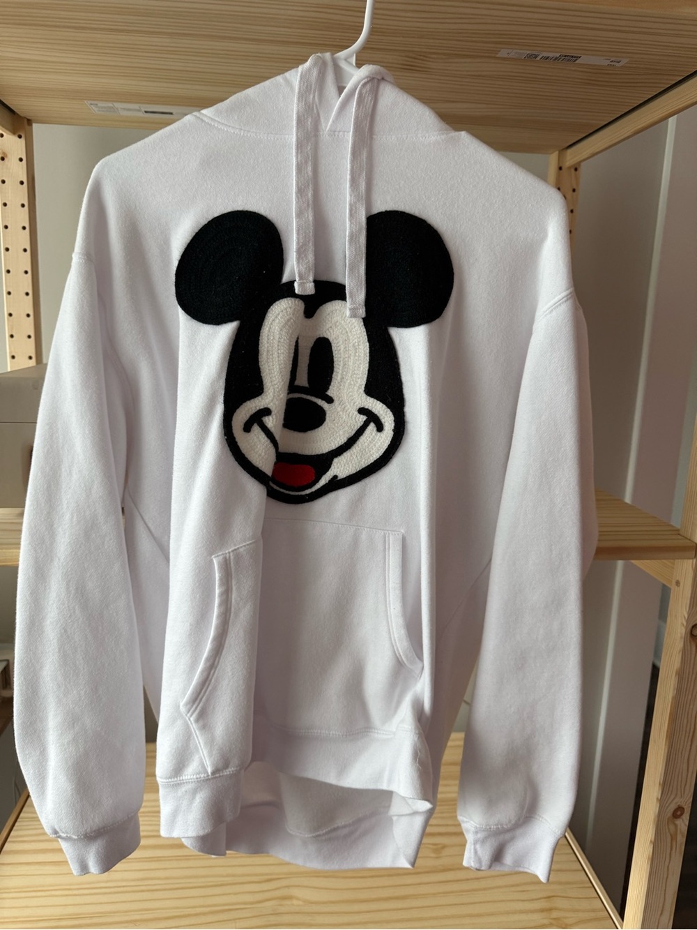 Disney White Hoodie with Black & Red Mickey Face